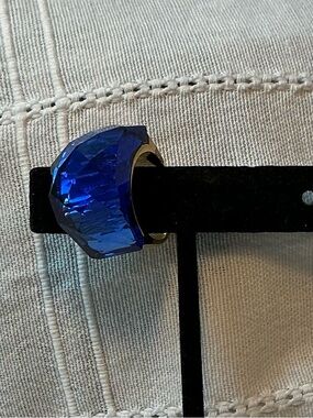 Faceted Blue Statement Ring